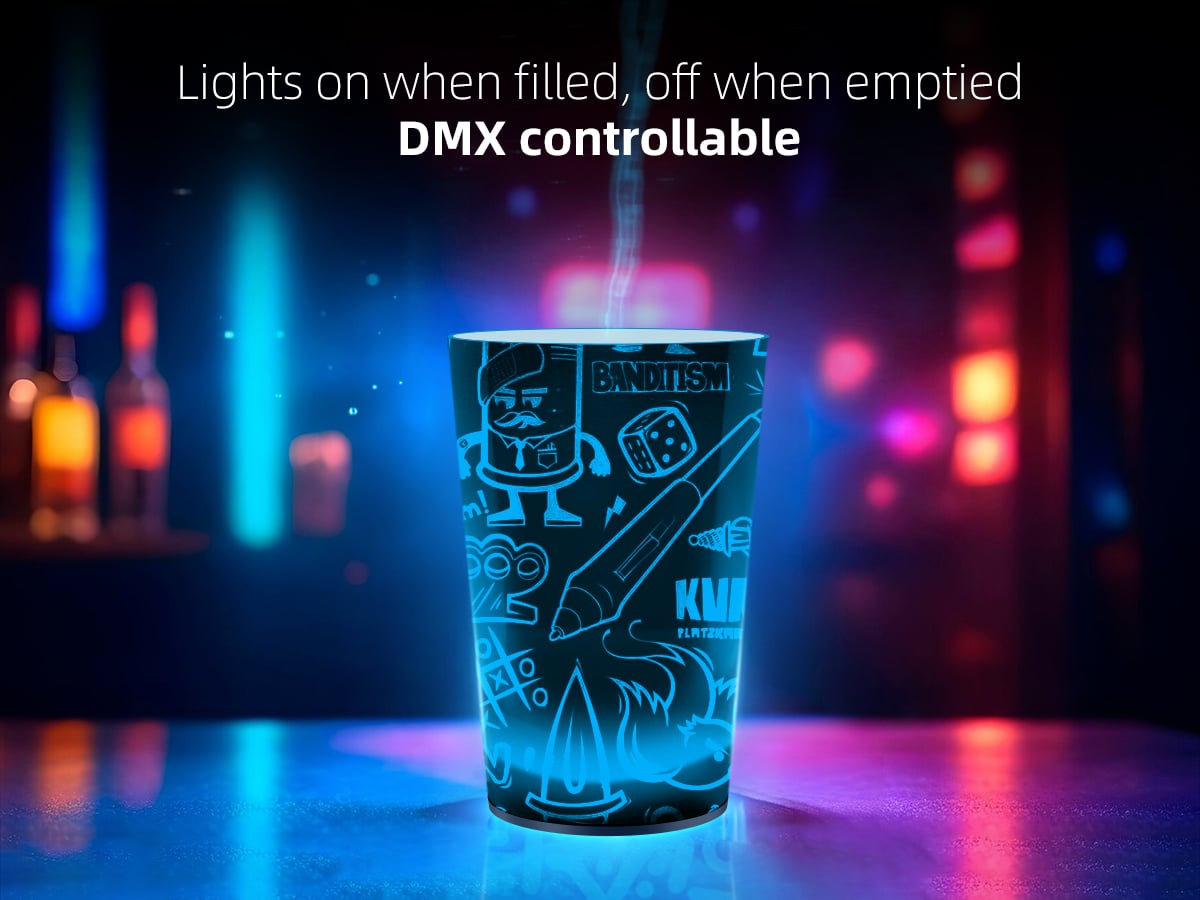DMX液体感応LEDカップ